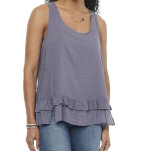 🥳 Democracy Women's XS Blue/ Purple Tie Back Flowy Tank Blouse